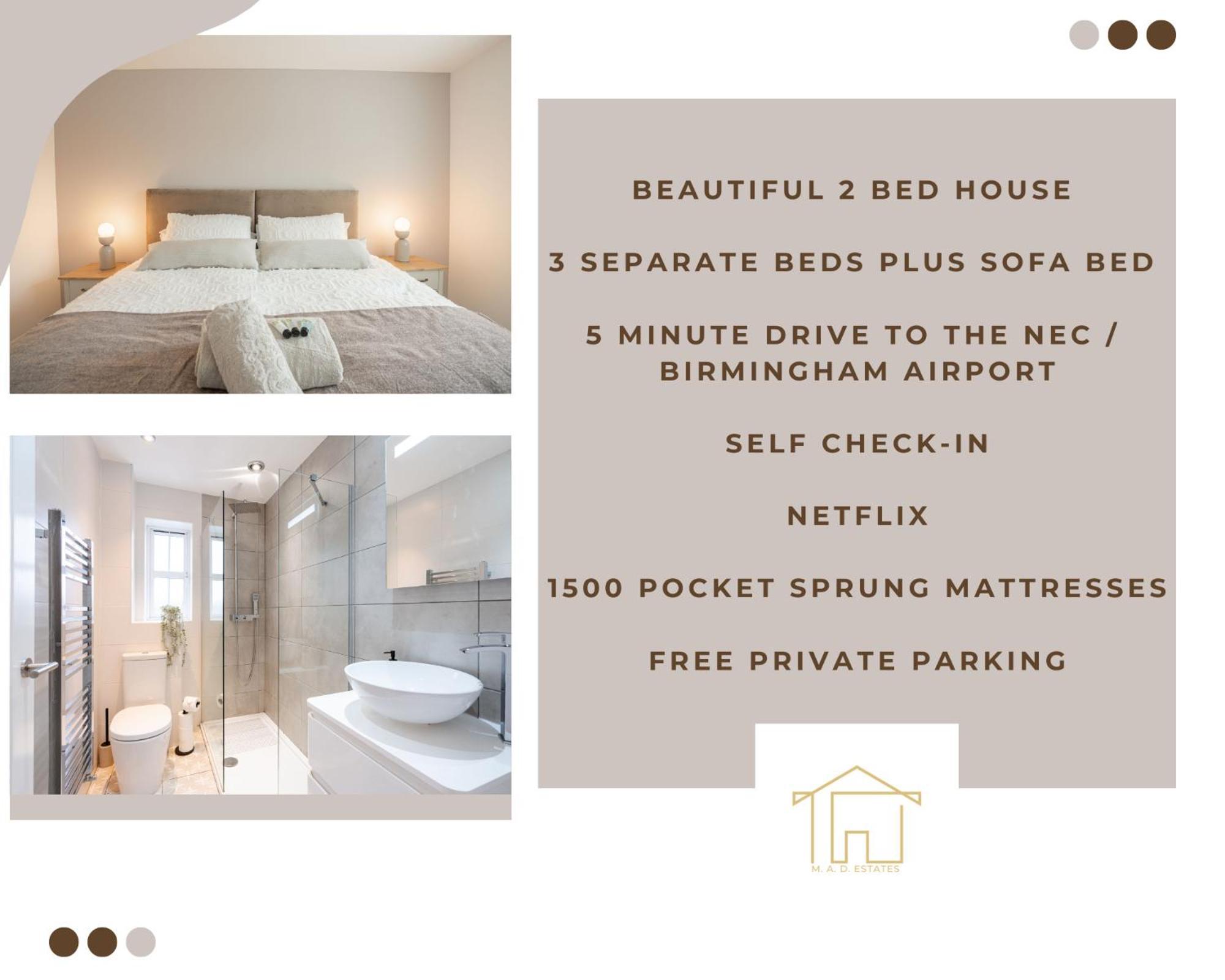 Stunning Abode 5 Min From Nec & Bhx, Pets Allowed Marston Green Exterior foto